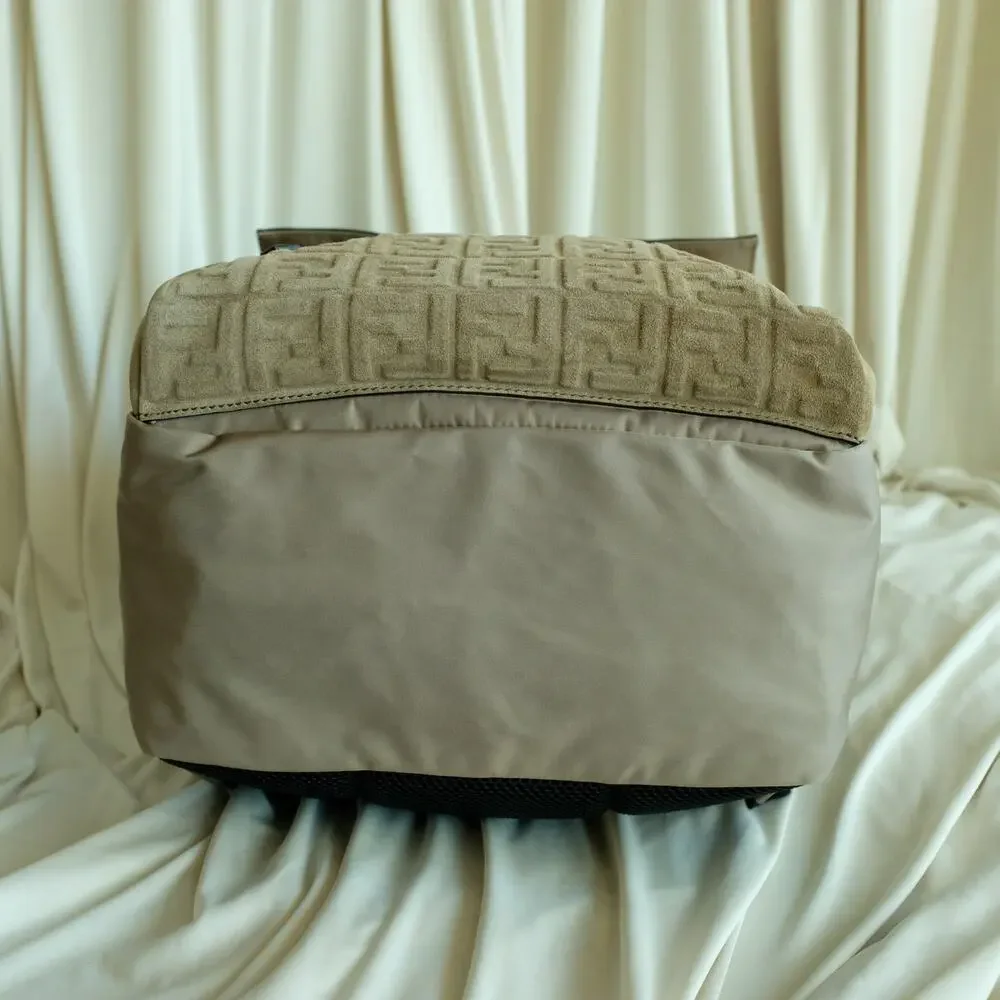 Fendi Fendiness Zaino Backpack - Suede, Leather, Nylon, FF Zucca Embossed